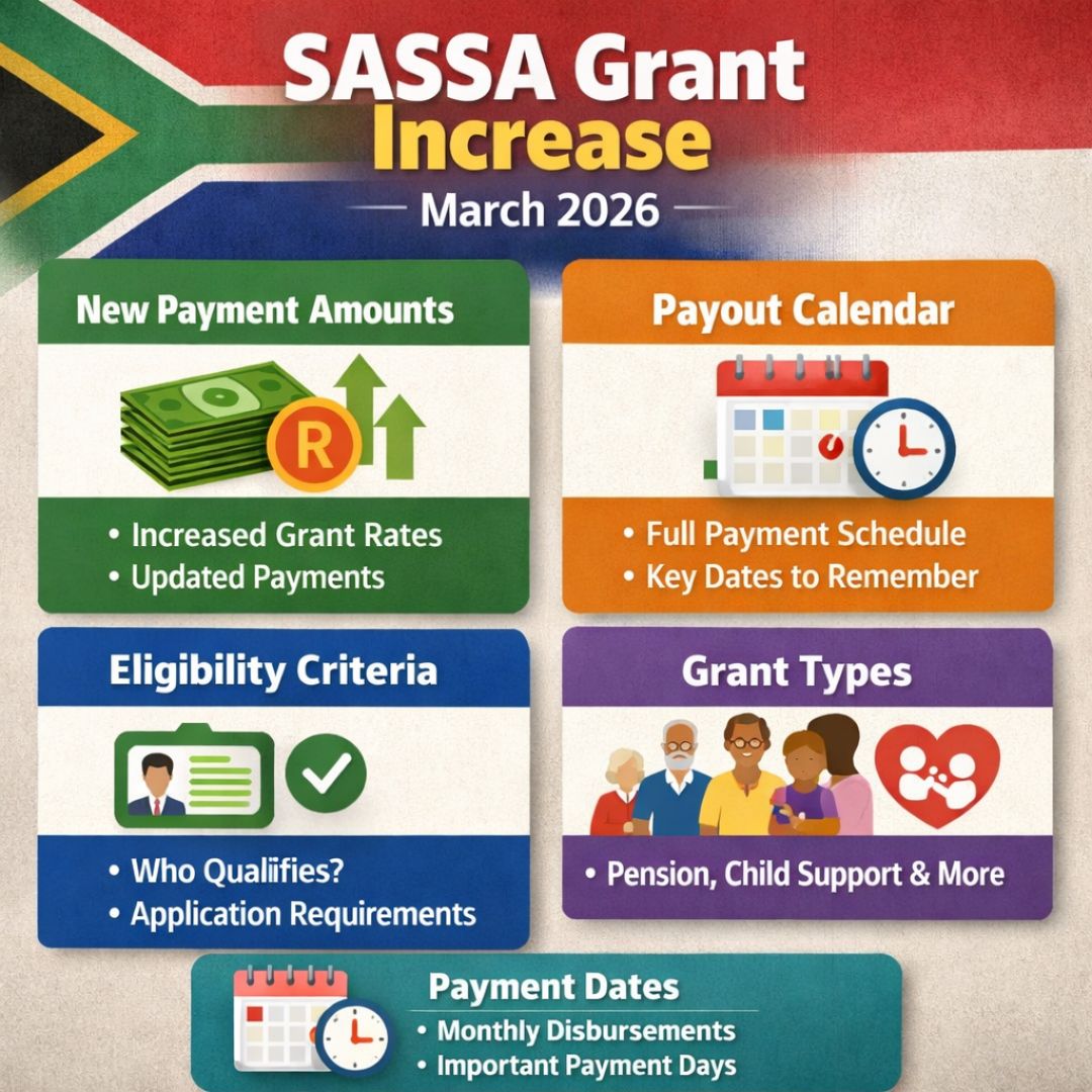 SASSA Grant Increase for March 2026